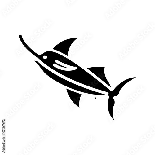 Swordfish black icon
