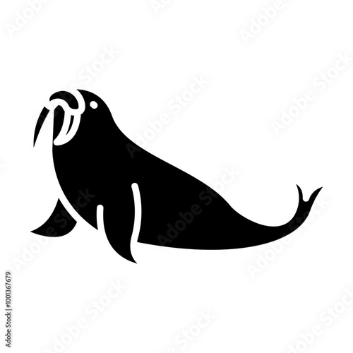 Walrus black icon