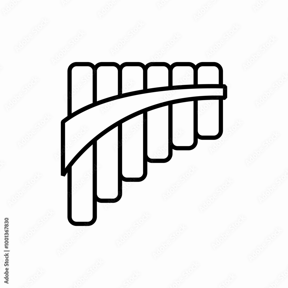 flute music tool icon sign vector flute music tool icon sign vector