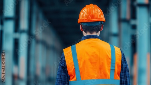 Structural engineer inspecting steel beams and columns for a commercial construction project, structural engineer, steel structure integrity