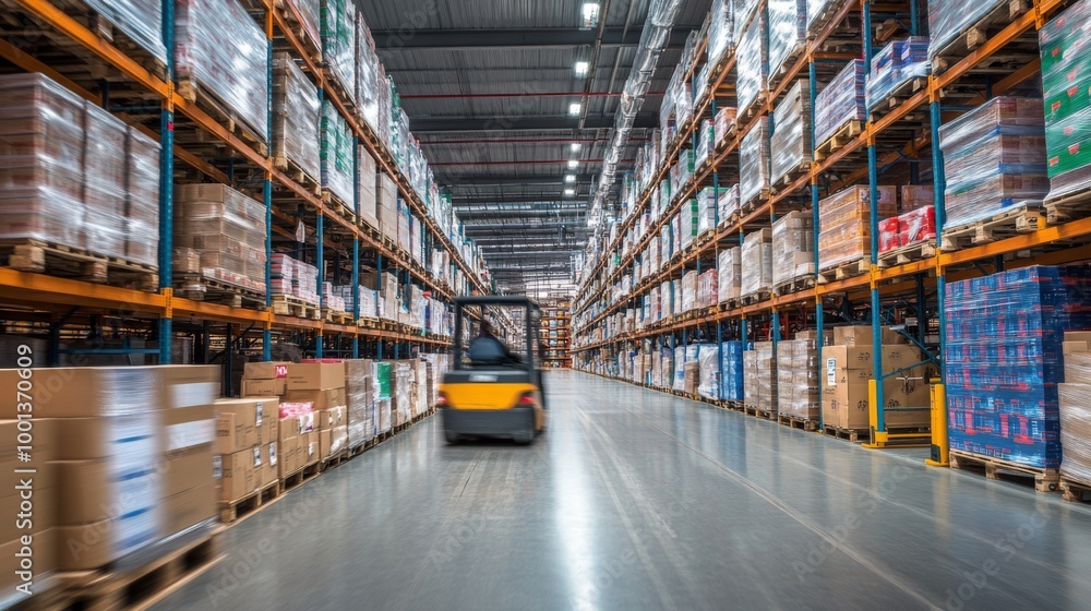 Modern Warehouse with Forklift Modern Warehouse with Forklift