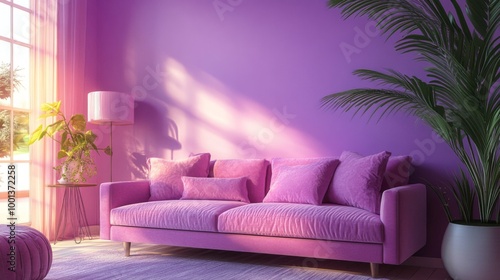 Purple Living Room Decor