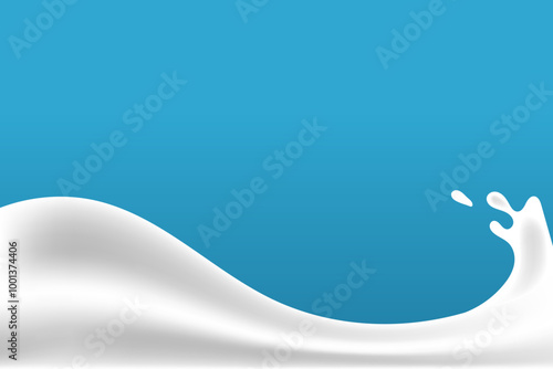 milk or yogurt element white background
