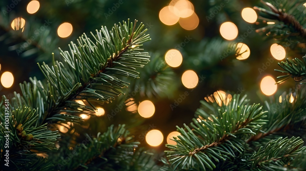 Macro Christmas tree background. Christmas tree brunch Macro Christmas tree background. Christmas tree brunch