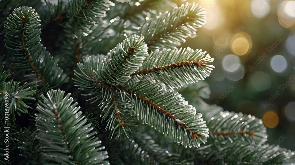 Macro Christmas tree background. Christmas tree brunch Macro Christmas tree background. Christmas tree brunch
