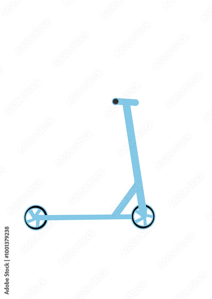 trottinette électrique bleue - Plein air, été, liberté trottinette électrique bleue - Plein air, été, liberté