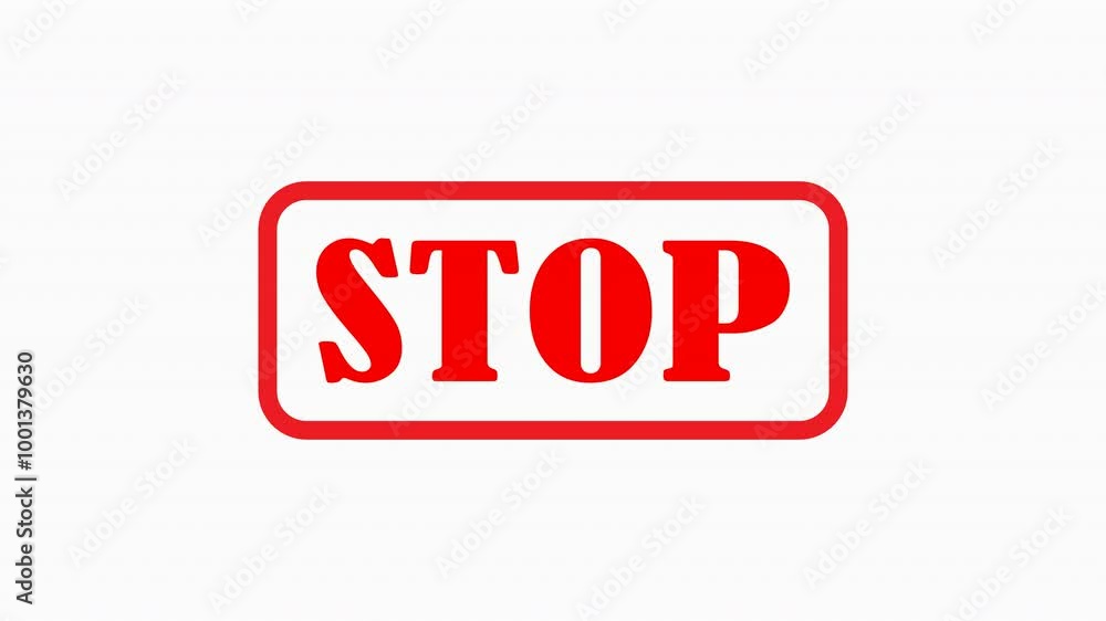 Animated Red stop sign isolated on transparent background Animated Red stop sign isolated on transparent background