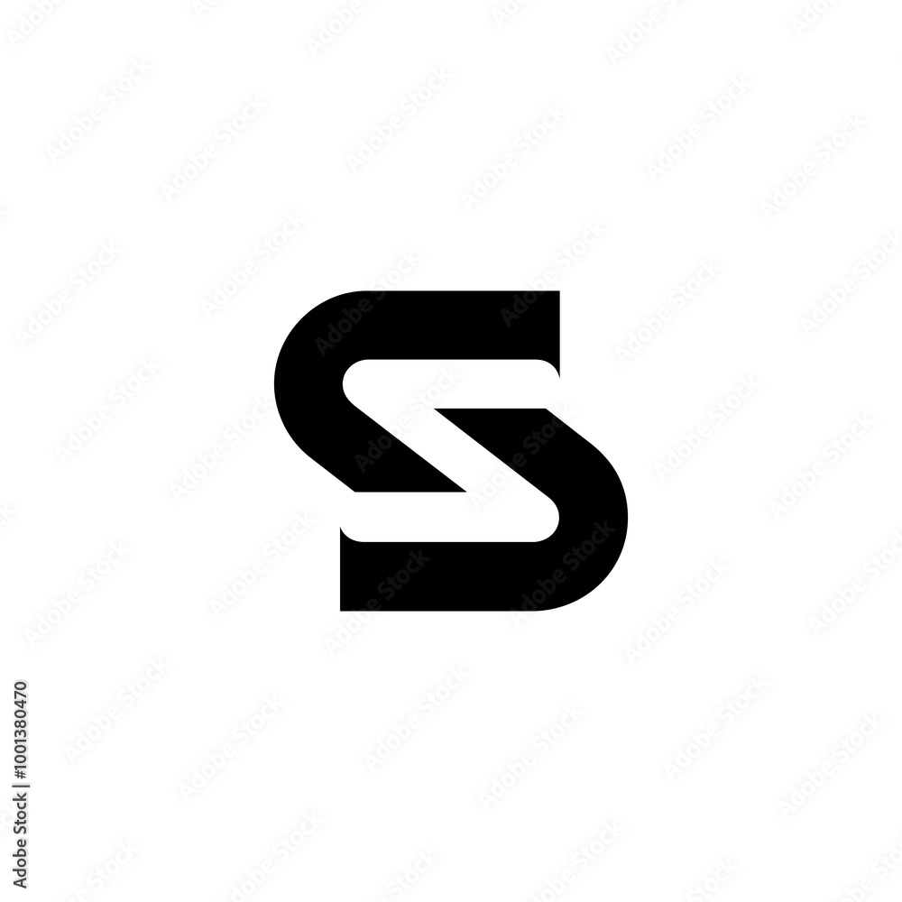 letter S. Abstract logo design featuring a stylized letter S. Abstract logo design featuring a stylized