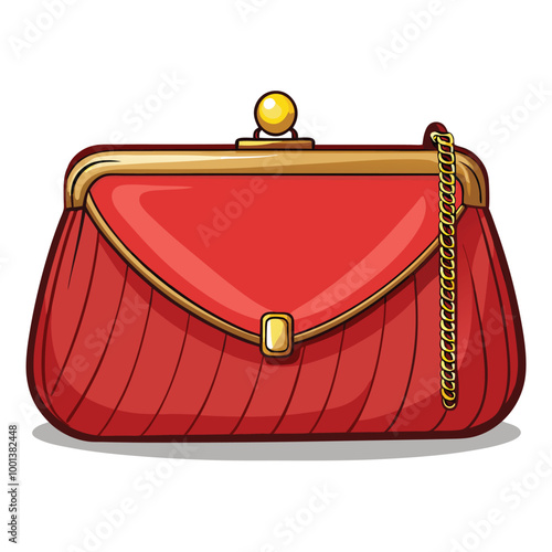 Fashionable Clutch vector illustration