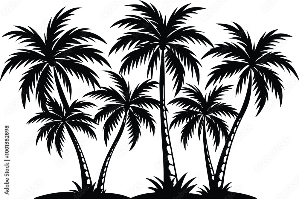 Fototapeta premium palm tree silhouettes