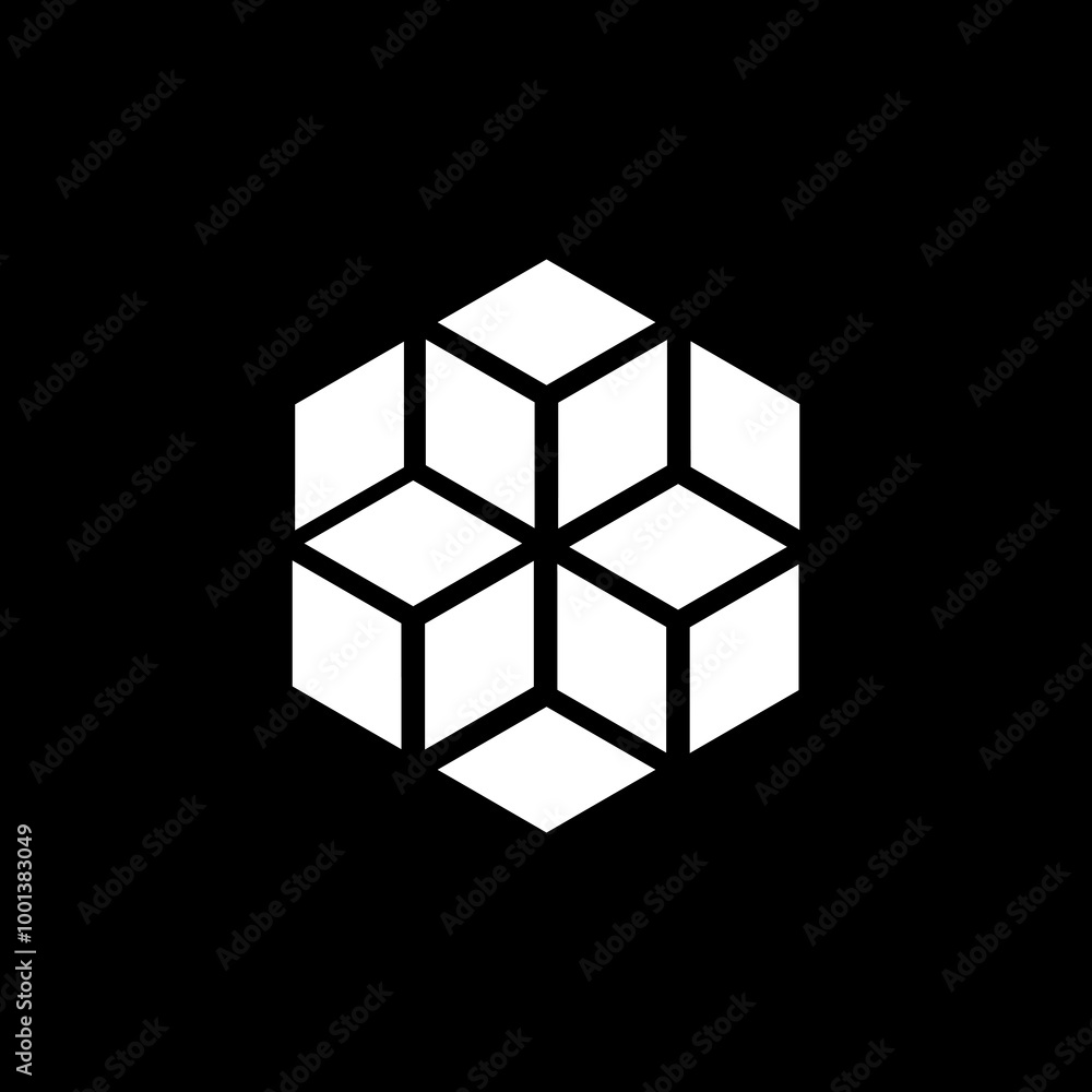 Abstract geometric design featuring hexagonal shapes and lines. Abstract geometric design featuring hexagonal shapes and lines.