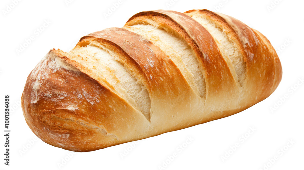 A long loaf of bread with a crusty edge. on transparent background png A long loaf of bread with a crusty edge. on transparent background png