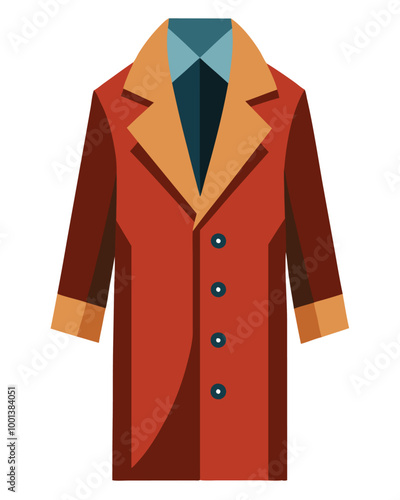 Coat vector illustration isolated on a white background