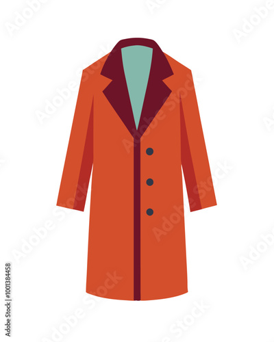 Coat vector illustration isolated on a white background