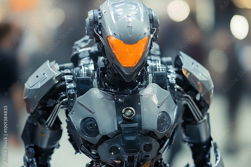 Fototapeta premium robot cyborg soldier