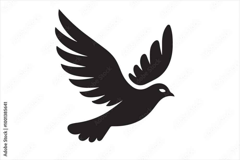 Obraz premium A flying beautiful bird silhouette.