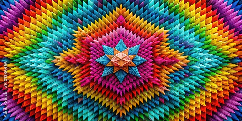 Abstract geometric pattern with vibrant colors creating a modern and dynamic visual composition Abstract geometric pattern with vibrant colors creating a modern and dynamic visual composition