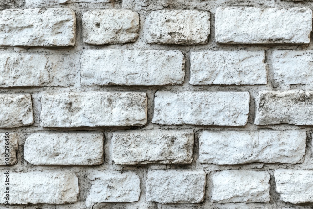 Fototapeta premium seamless pattern of a light gray brick wall, perfect for adding depth and texture