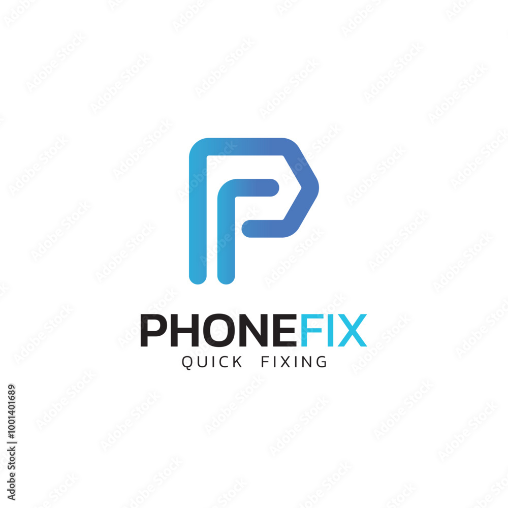Letter PF phonefix logo icon design template elements, symbols for company and business Letter PF phonefix logo icon design template elements, symbols for company and business