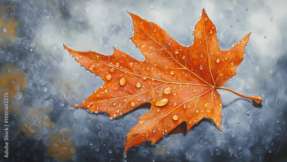 maple leaf in water Generated with AI maple leaf in water Generated with AI