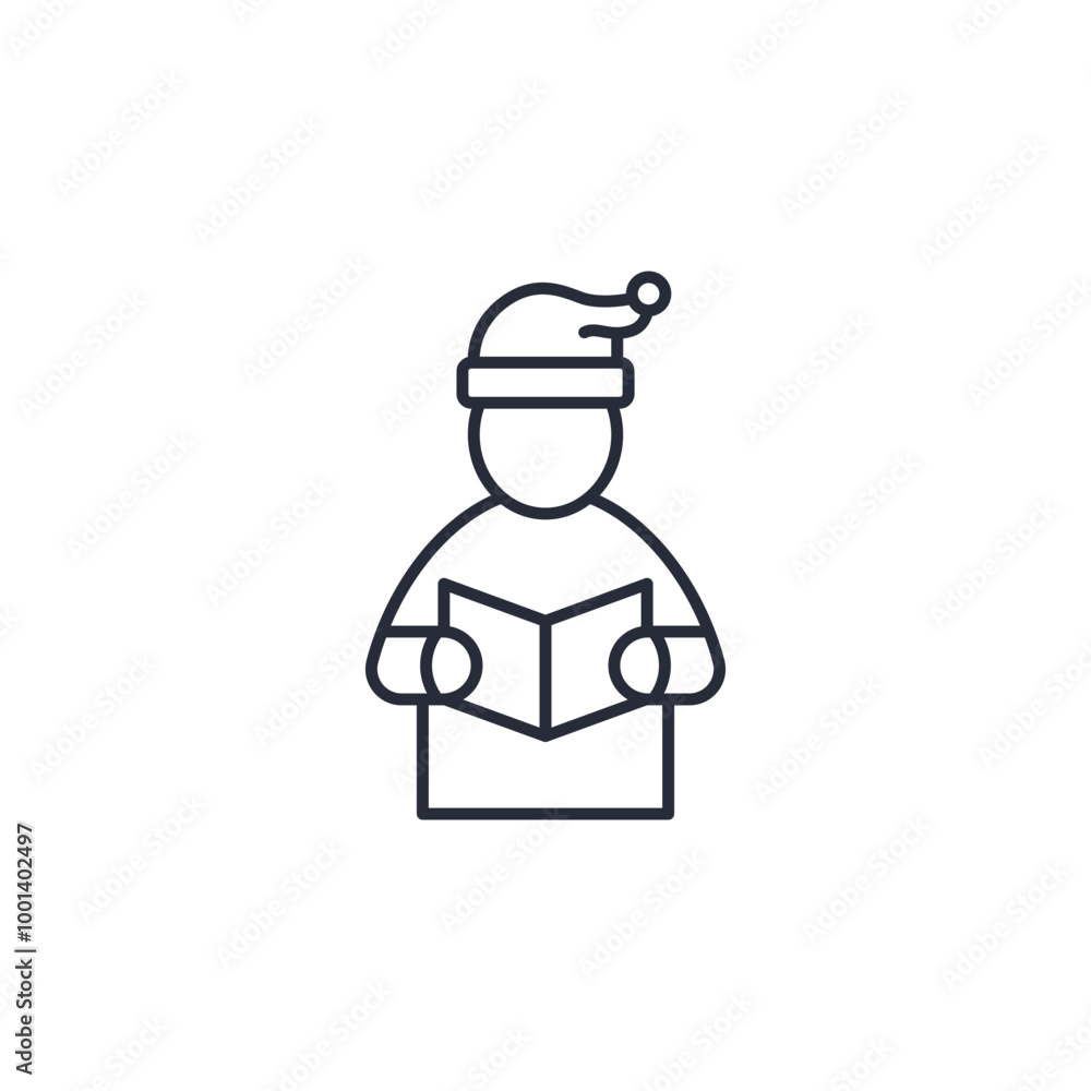 Christmas Caroler icon vector illustration. Christmas Caroler symbol isolated on white background Christmas Caroler icon vector illustration. Christmas Caroler symbol isolated on white background