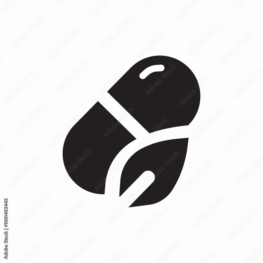 herbal medicine capsule icon sign vector herbal medicine capsule icon sign vector