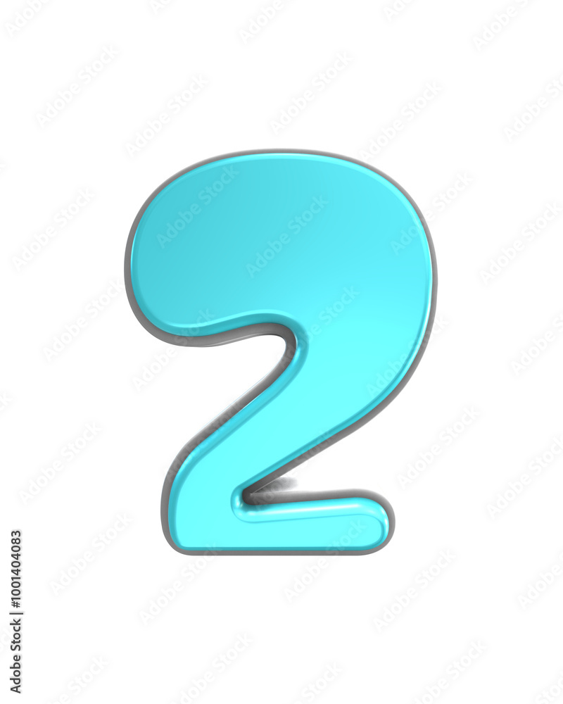 blue 3d Number render cartoon blue 3d Number render cartoon