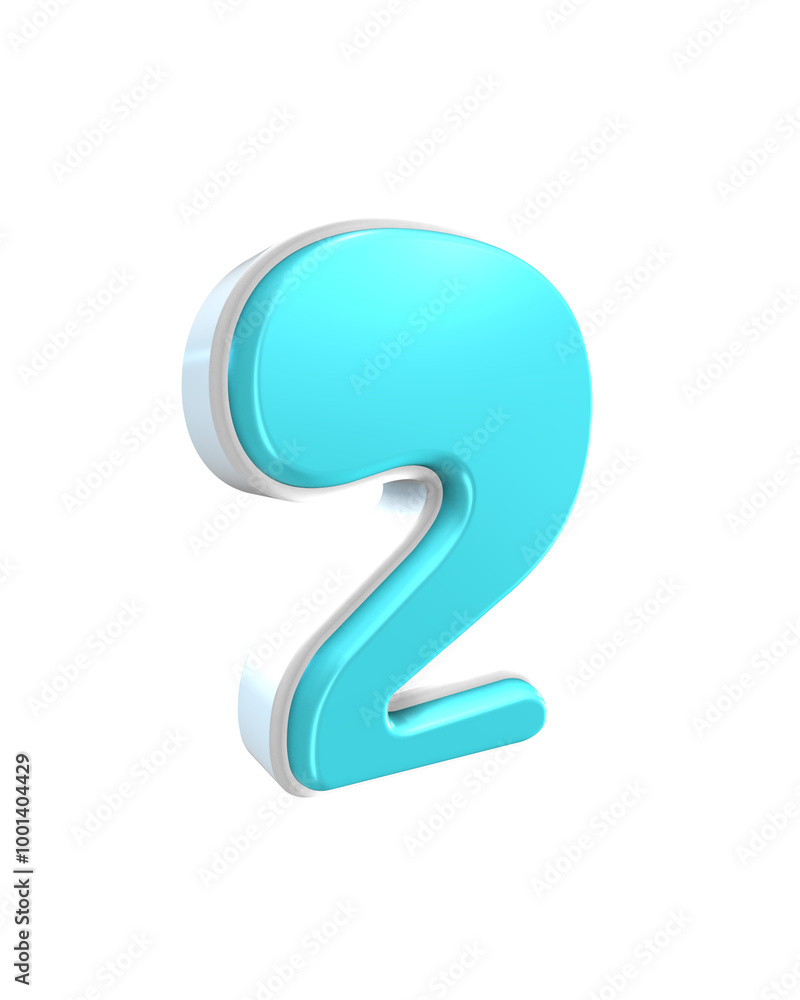 blue 3d Number render cartoon blue 3d Number render cartoon