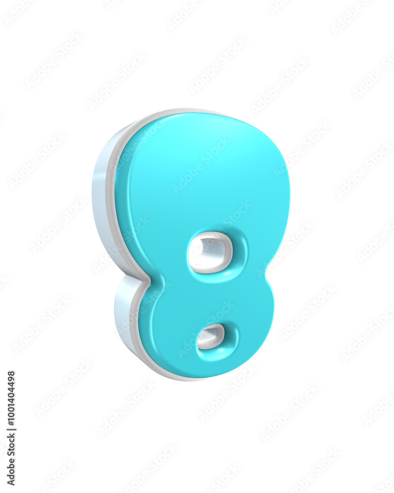 blue 3d Number render cartoon blue 3d Number render cartoon