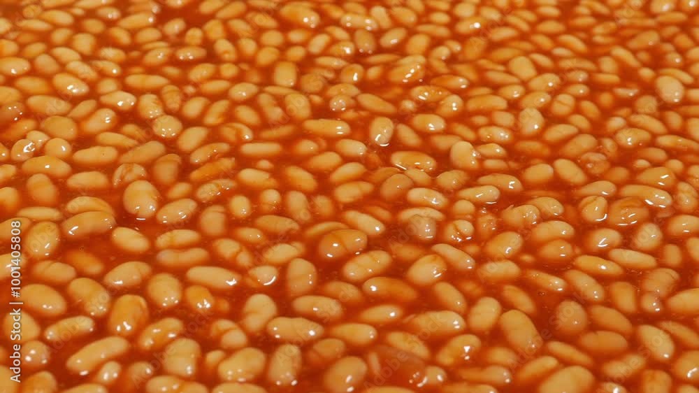 Tray Of Baked Beans In Kitchen Tray Of Baked Beans In Kitchen