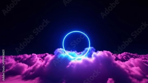 Aurora Lights Glowing in the night sky 4K Anime Style