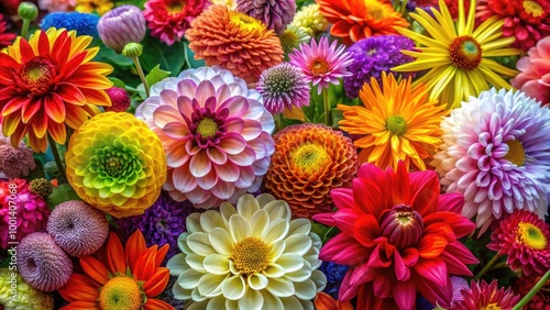 A Stunning Collection of Various Colorful Flowers in Full Bloom Showcasing Nature's Beauty