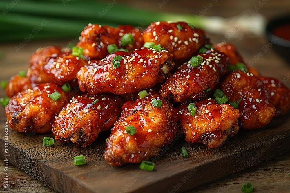 A pile of chicken wings with a sauce on top A pile of chicken wings with a sauce on top