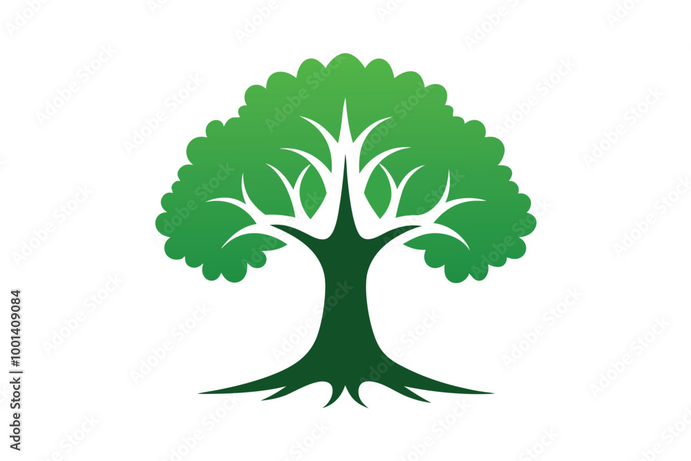 Obraz premium tree vector art colorful vector tree icon on white background