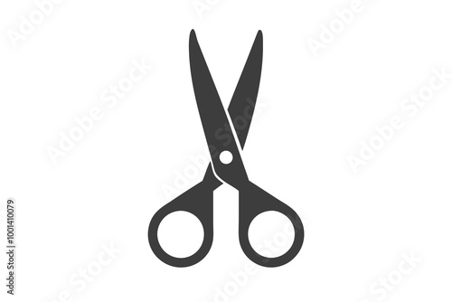 scissor vector art  silhouette icon on white background