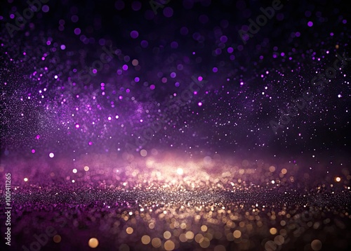 Dark purple and black gradient blend creates a mysterious and luxurious abstract background with subtle sparkle and texture, perfect for dramatic and creative compositions. photo