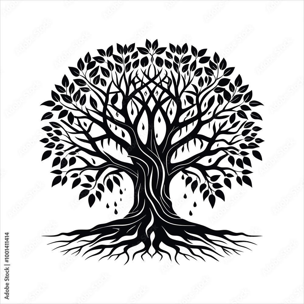 Obraz premium Roots Vector Free | Detailed Root System Illustration for Nature, Botanical, and Environmental Design Projects
