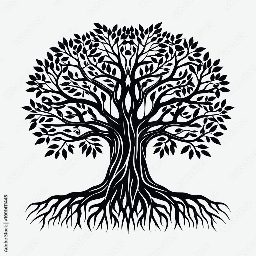 Obraz premium Roots Vector Free | Detailed Root System Illustration for Nature, Botanical, and Environmental Design Projects