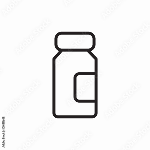 little vial icon sign vector