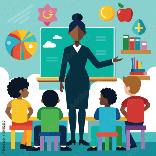 Teacher's day vector elements 
