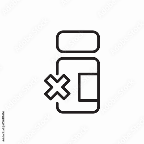 prohibited drug icon sign vector
