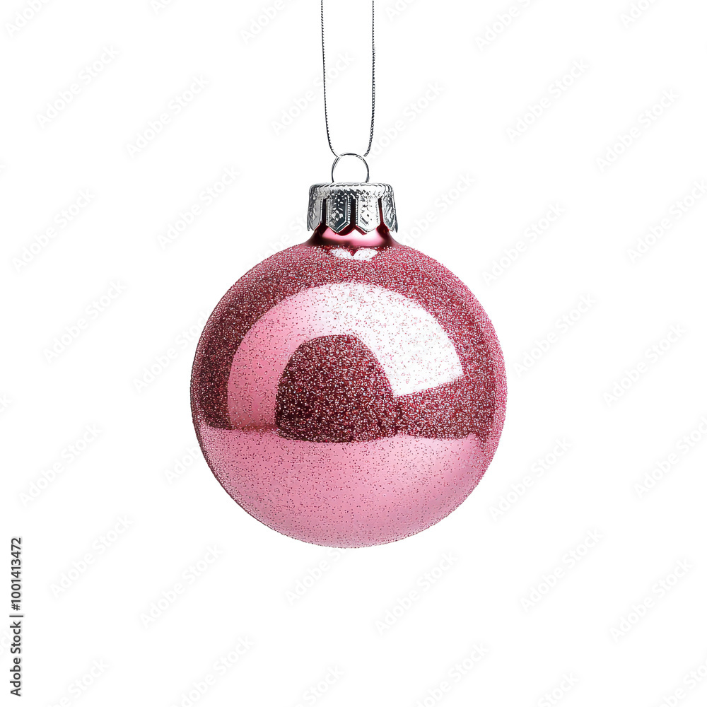 Shimmering pink Christmas ornament with glitter finish, perfect for festive decorations and holiday celebrations. Shimmering pink Christmas ornament with glitter finish, perfect for festive decorations and holiday celebrations.