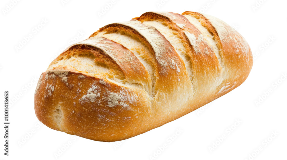 A loaf of bread with a crusty edge. on transparent background png A loaf of bread with a crusty edge. on transparent background png
