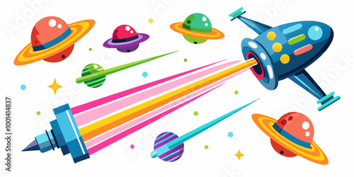 Alien Ship Exploring the Mysteries of Galaxies
