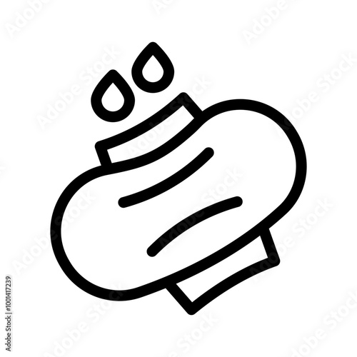 4 sanitary towel line icon illustration vector graphic