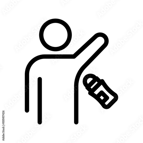 22 deodorant line icon illustration vector graphic