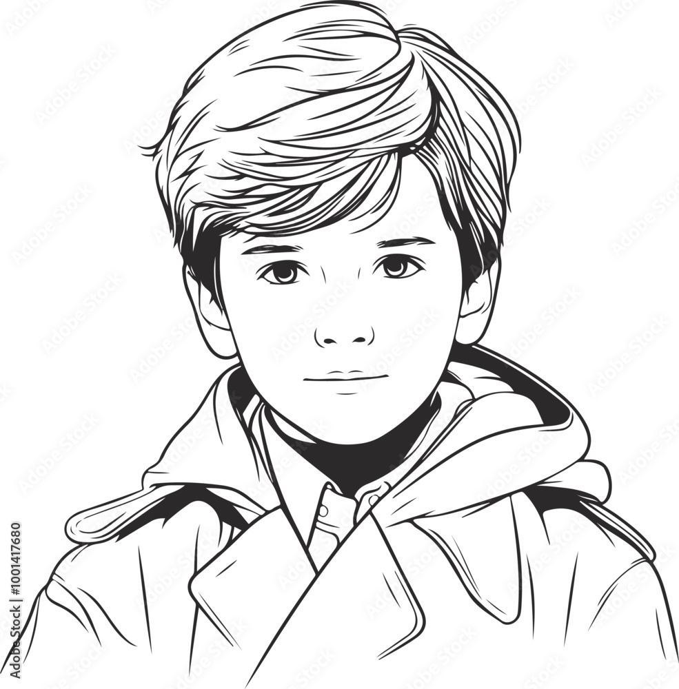 Man, Boy, and Husband Line Art Drawing vector design. Man, Boy, and Husband Line Art Drawing vector design.