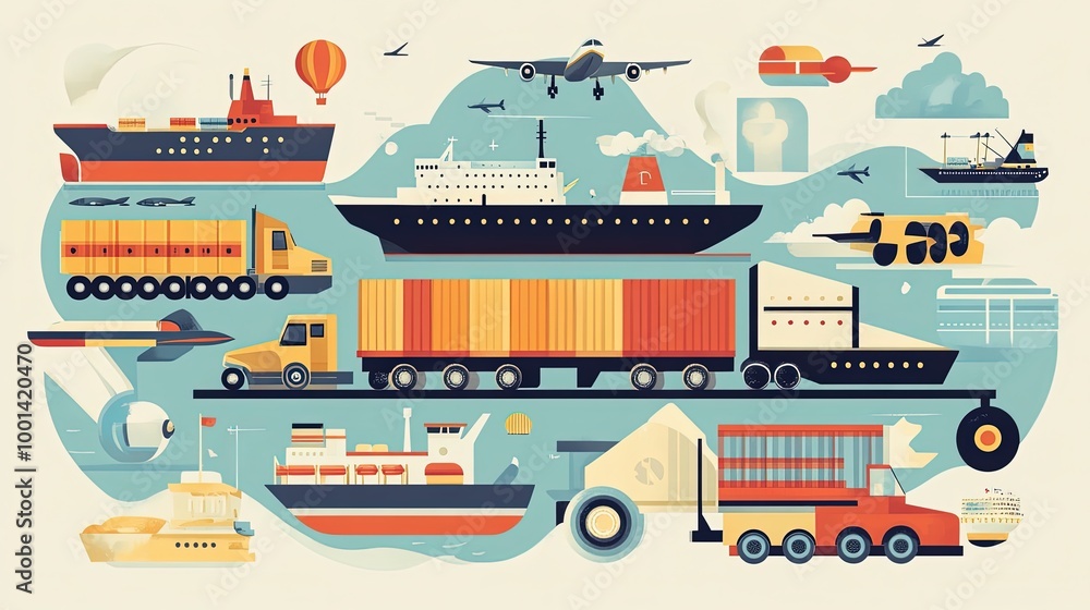 Naklejka premium graphic resource for logistics