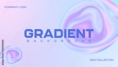 Horizontal cover template with abstract gradient shapes with swirls in pastel colors. For covers, wallpapers, advertising, social media, branding and more. Just add your text.