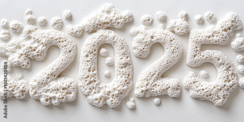 2025 New Year Concept in Foam Art 2025 New Year Concept in Foam Art